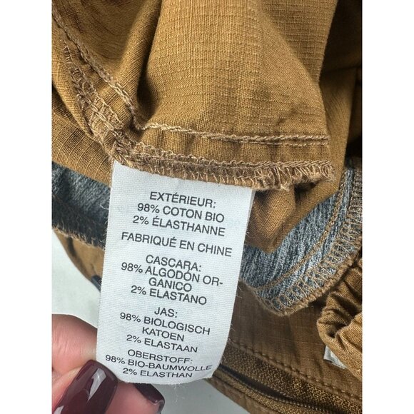 Vuori Ripstop Pants Ankle Length Raw Hem Pockets Hiking Brown, VW450, sz S - Picture 4 of 8